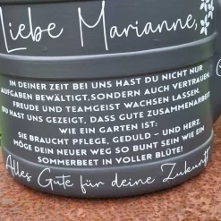 Mitarbeiter , Kollegen Geschenk, Gießkanne Geschenkidee als Danke zum Abschied , Jobwechsel , Ruhestand