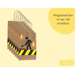 Mitgebsel Tüten | Bastelset | Baustelle Geburtstag | Bagger Geburtstag | Baustellen Deko