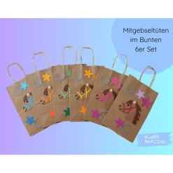 Mitgebseltüten Pferd Bastelset | Pferde basteln | Geschenktüten basteln | Pferde Kindergeburtstag | Pferdeparty