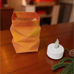 Mittelgroße Laterne Windlicht – Handgefertigt nach Waldorf Art für den Jahreszeitentisch