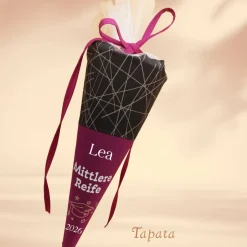 Mittlere Reife 2026 Realschulabschluss Schulabschluss personalisierbar -  Beere Querstreifen