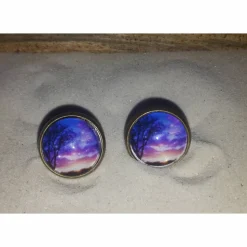 12mm Ohrstecker Cabochon bronze in verschiedenen Größen  mit eigenen Bild personalisiert