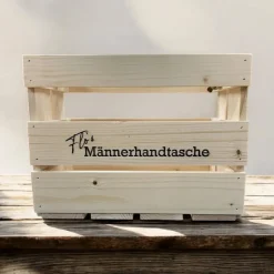 Männerhandtasche 6er natur, Bierträger, Vatertag, Geschenk, Flaschenträger, Grillabend, Party