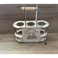 Männerhandtasche, Vatertag, Geschenk, Holz, Holzbierträger