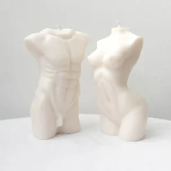 Männliche Torso Soja Kerze Groß, Vegan & Duftfrei, Geschenk für Freundin, Körper Kerze Sojawachs, Junggesellenabschied