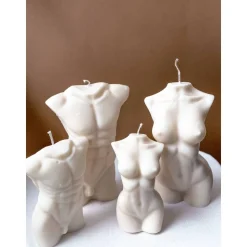 Männliche Torso Soja Kerze Groß, Vegan & Duftfrei, Geschenk für Freundin, Körper Kerze Sojawachs, Junggesellenabschied