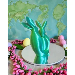 Moderne Osterhasen-Statue: „Harmonie im Nest“ – 3D-Druck Design-Deko