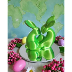 Moderne Osterhasen-Statue: „Harmonie im Nest“ – 3D-Druck Design-Deko