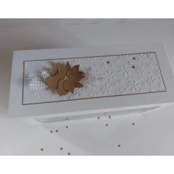 Moderner Adventskranz to go in Explosionsbox mit Sichtfenster, handgefertigt