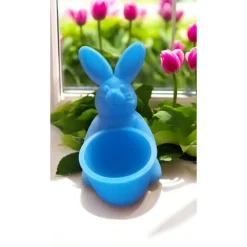 Moderner Eierbecher Hase | Osterdeko Kinder | Minimalistisches Osterfrühstück | Bruchsicher, Nachhaltig