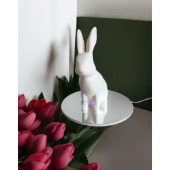 Moderner Hase Low Poly, Minimalistische Osterdeko Skulptur, 3D Druck Weiß, Geometrische Hasenfigur 15-25cm, Geschenkidee