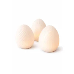 Modernes LED Osterdeko Ei aus PETG – Handgemacht im 3D Druck – Minimalistische Frühlingsdeko mit Musterwahl