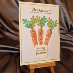 Mohrrüben - Da schau an ! - Wir sind zusammen gewachsen - Karte