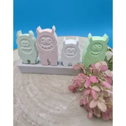 Monster Steckerchen Pastell – Handgemachte Deko zum Sammeln & Verschenken