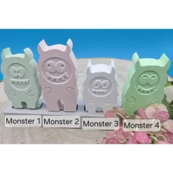 Monster Steckerchen Pastell – Handgemachte Deko zum Sammeln & Verschenken