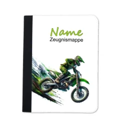 Motocross Zeugnismappe personalisiert | Zeugnismappe | Zeugnismappe mit Namen | Urkundenmappe