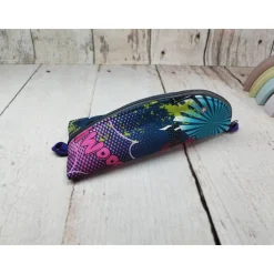 Mäppchen Comic blau in 2 Größen – Federmäppchen & Stiftetasche aus Softshe