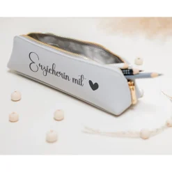 Mäppchen Erzieherin mit Herz I Federmäppchen I Geschenkidee I Geschenk I Schule I Abschiedsgeschenk