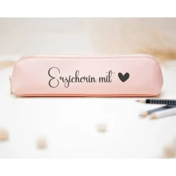 Mäppchen Erzieherin mit Herz I Federmäppchen I Geschenkidee I Geschenk I Schule I Abschiedsgeschenk