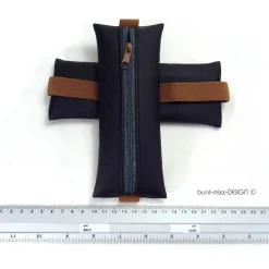 Mäppchen mit Gummiband, A5 Kalender, A4 Ordner, Kunstleder schwarz braun grau, handmade by BuntMixxDESIGN