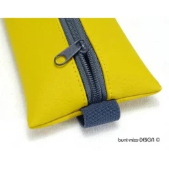 Mäppchen senfgelb senf Gummiband grau A4 Ordner A5 Planer Skizzenbuch, handmade by BuntMixxDESIGN