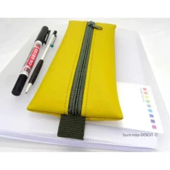 Mäppchen senfgelb senf Gummiband KHAKI olivgrün A4 Ordner A5 Planer Skizzenbuch, handmade by BuntMixxDESIGN
