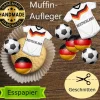 Muffinaufleger EM / WM Fußball Trikot  Essbare Aufleger für Torten Kuchen und Dessert
