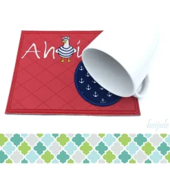 Mugrug, Tassen- oder Kerzenuntersetzer Maritim