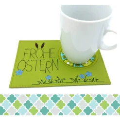 Mugrug, Tassenuntersetzer mit Ostermotiv