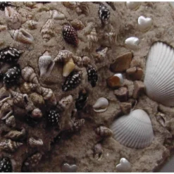 Muschelbild SANDHERZ Collage aus Sand und Muscheln Geschenk zu Valentinstag Muttertag Herz Handarbeit  Badezimmerbild