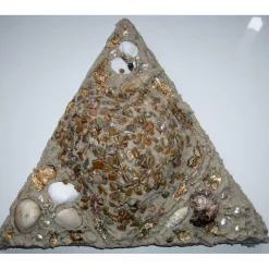 Muschelbild SANDLIEBE Collage aus Sand und Muscheln Geschenk zu Valentinstag Muttertag Herz Handarbeit  Badezimmerbild