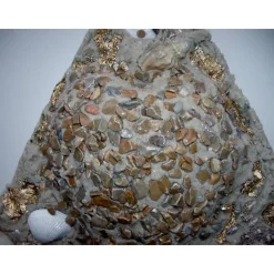 Muschelbild SANDLIEBE Collage aus Sand und Muscheln Geschenk zu Valentinstag Muttertag Herz Handarbeit  Badezimmerbild