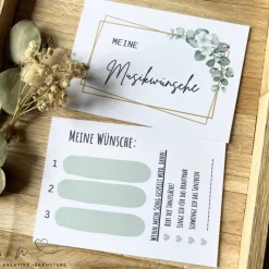 Musikwunschkarte | Blumen | Hochzeit | Geburtstag