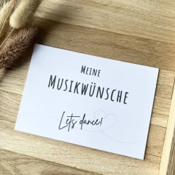 Musikwunschkarten - Let's dance | Hochzeit | Geburtstag | Unterhaltung Gäste