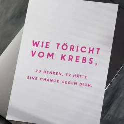 Mutmacher Karte Brustkrebs – Aufmunterung bei Chemotherapie, Geschenk für Mama, Schwester, Freundin