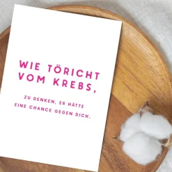 Mutmacher Karte Brustkrebs – Aufmunterung bei Chemotherapie, Geschenk für Mama, Schwester, Freundin