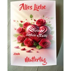 Muttertag, Glückwunschkarte, Klappkarte, Glückwünsche,