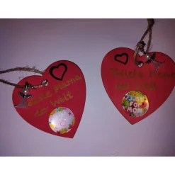 Muttertag Holzherz mit Schutzengel