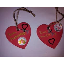 Muttertag Holzherz mit Schutzengel