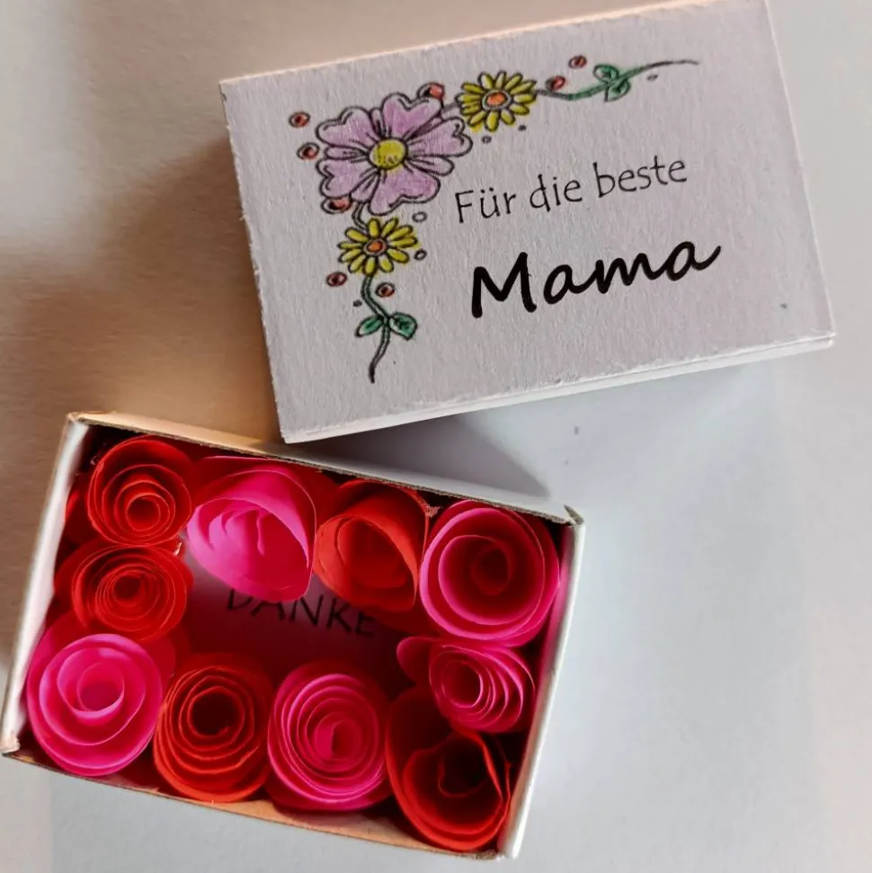 Muttertag in der Streichholzschachtel  Für die beste Mama