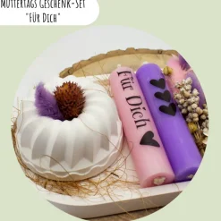 Muttertags Geschenk-Set "Für Dich" | Muttertag | Geschenkidee | Geschenkset | Kerzenhalter | Aufmerksamkeit | Kerzen
