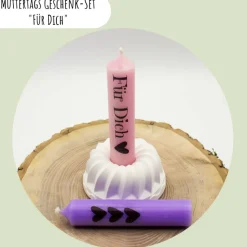 Muttertags Geschenk-Set "Für Dich" | Muttertag | Geschenkidee | Geschenkset | Kerzenhalter | Aufmerksamkeit | Kerzen