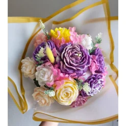 Muttertagsgeschenk Kerzen Blumenstrauß Handgemachter Blumen Kerzenstrauß Deko Kerzen Bouquet Geschenk für Sie, Mutterta