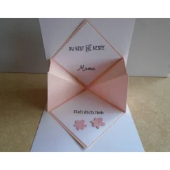 Muttertagskarte Explosionskarte Glückwunschkarte Grußkarte Muttertag  Herzen Mutter Frau