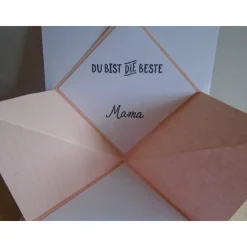 Muttertagskarte Explosionskarte Glückwunschkarte Grußkarte Muttertag  Herzen Mutter Frau