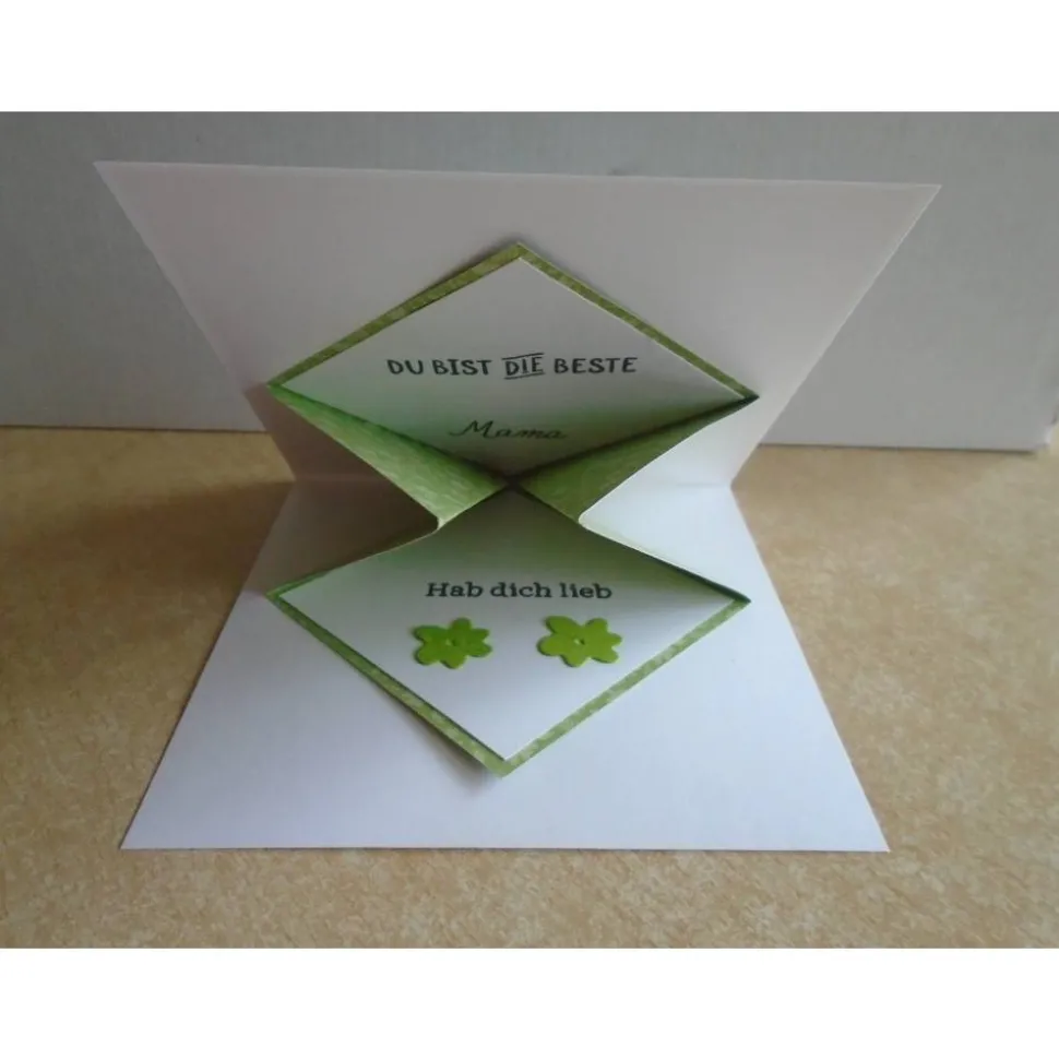 Muttertagskarte Explosionskarte Glückwunschkarte Grußkarte Muttertag  Herzen Mutter Frau