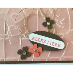 Muttertagskarte  Geburtstag Valentinstag Herzen Grußkarte Handgefertigt Weltkarte  Karte Glückwunschkarte