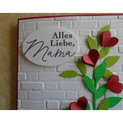 Muttertagskarte Glückwunschkarte Grußkarte Muttertag  Herzen Mama  Frau Herzranke Mutter