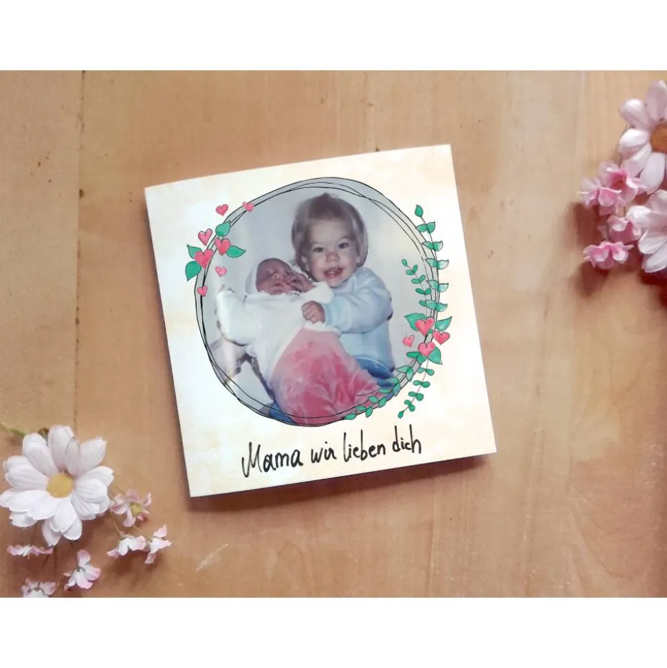 Muttertagskarte "Kranz" Printable DIY