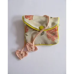 Nabelschnurbändchen Herzen rosa - 100% Baumwolle